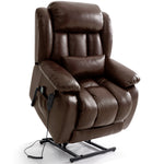 Restreal Infinite Position Leather Lift Recliner | Extend Footrest, Heat & Massage