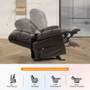 Restreal zero-gravity Infinite Position Lift Recliner Chair for Elderly with Heat and Massage Lay Flat Sleeping Leather Tri-Motor Power Lift Chair for Living Room, Dark Brown