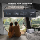 Restreal Portable Air Conditioner, 4400BTU 330W Power Camping Tent AC, 14lb Compact & Lightweight Fast Cooling Air Conditioner Dehumidifier for Car, Pets, Camp or Home Use, Silver White