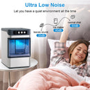 Restreal Touchscreen Nugget Ice Maker Countertop, 38lbs/24H, Soft Chewable Pellet Ice Maker with Self-Cleaning Function for Kitchens, Offices, Home