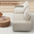 Restreal Modular Sectional Sofa with Storage Layer for Living Room, Modern Couch with Side Pocket Washable Removable Cushion Cover, Easy to Install, Beige Linen Fabric