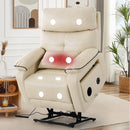RESTREAL Lay Flat Large Lift Recliner Chair for Elderly with Heat and Massage Beige
