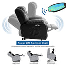 Restreal Infinite Position Lift Recliner Chair for Elderly with Massage and Heating, Dual Motor, Real Leather