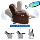 Restreal Infinite Position Lift Recliner Chair for Elderly with Massage and Heating, Dual Motor, Real Leather