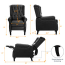 Restreal Leather Wingback Recliner Chair