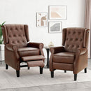 Restreal Leather Wingback Recliner Chair